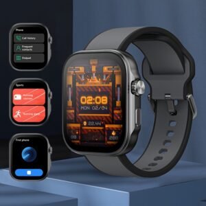 Montre intelligente GTX13 AMOLED de 1,99 pouces, Montre sportive, Appel en haute définition, Prise en charge de plusieurs modes sportifs, Écran haute définition 332 PPI, Couronne rotative, AOD, 60FPS, pour hommes et femmes, compatible avec iPhone et téléphone Android, Batterie 350mAh
