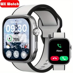 Montre Connectée BLAZECHIP Ultra Intelligente pour Hommes et Femmes avec Voix AI, Écran Tactile AMOLED HD 1,99", Batterie Améliorée 350mAh, Notifications d'Appels et Messages Sans Fil, 105+ Modes Sport, Surveillance du Sommeil, Cadeau Idéal pour la Famille, Halloween Noël Nouvel An
