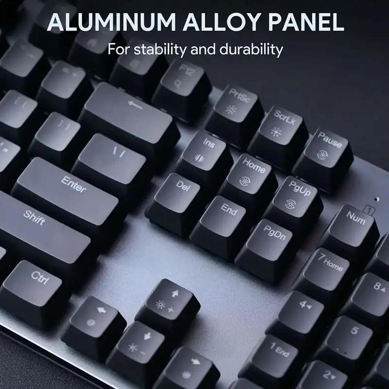 AUKEY KMG12 Mechanical Keyboard 104key with Gaming Software, Blue Switches, RBG Light, 7 Pre-set Colors+12 Lighting Configurations, Full N-Key Rollover - Image 4