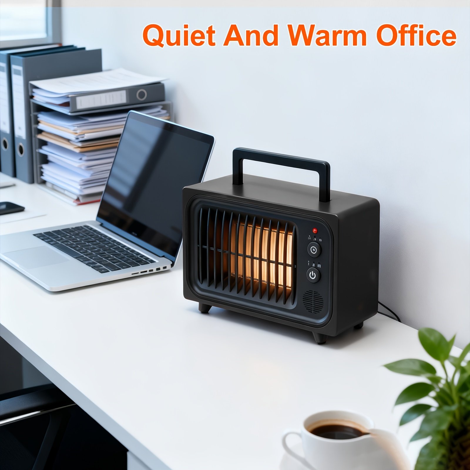 Zayman Chauffage Électrique Portable, Mini Chauffage d'Intérieur Compact, 600W Chauffage Rapide PTC, Protection Anti-Surchauffe et Anti-Basculement, Idéal pour Bureaux, Disponible en Noir et Marron - Image 7