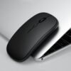 Mouse Sans Fil (Bt5.2/ 3.0 et USB 2.4G) Mode Double Portable Ergonomique avec Récepteur USB Compatible Macbook Pro/Air/Mac/iPad/Tablette/Pc/Bureau Noir