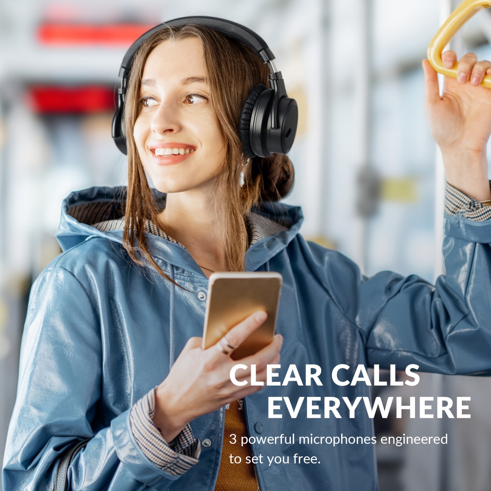 Active Noise Cancelling Headphones Wireless Headphones with Rich Bass, Clear Calls, 30 Hours Playtime, Comfort Fit, Black - Image 14