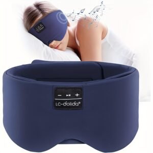 [ZHENYEMEI Sleep Mask] ZHENYEMEI Sleep Mask | 15 Hours Extended Battery Life | 3D Zero-Pressure Side Sleeping Design | 100% Complete Light Blocking | Includes Earplugs + Storage Box | Multiple Colors