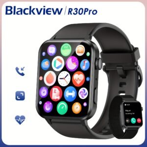 Montre Connectée Blackview R30Pro avec Appels Sans Fil (Répondre/Passer des Appels) pour Hommes et Femmes, 100+ Modes Sport, Calories, Podomètre, Fond d'Écran Personnalisable, Cadeau de Noël ou Saint-Valentin