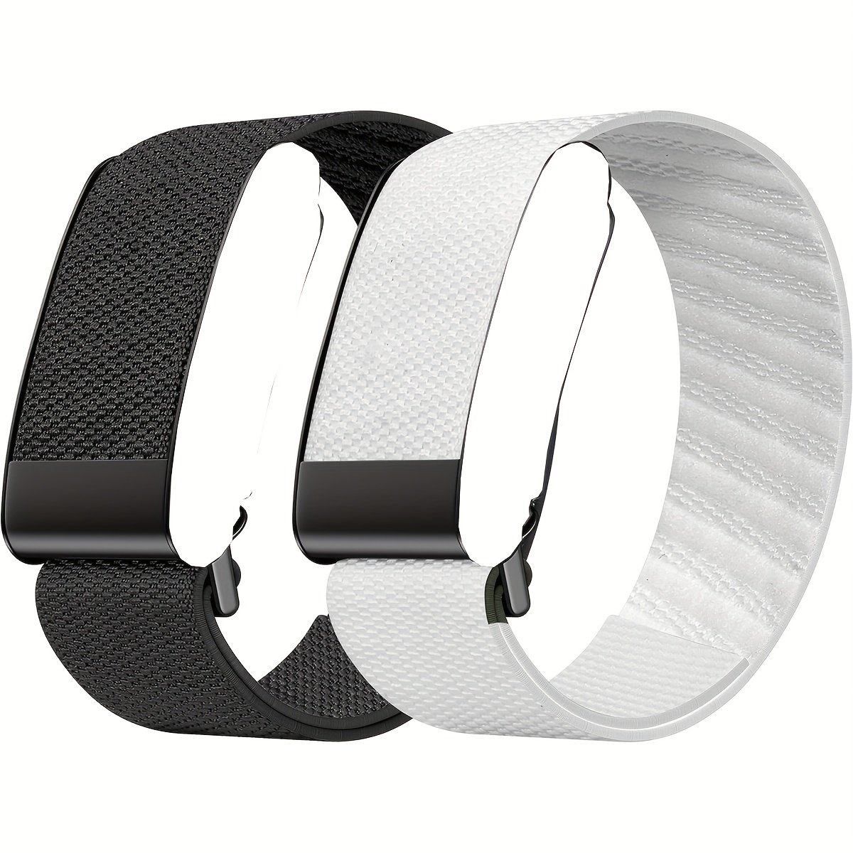 Pack de 2 Bracelets Sportives en Nylon Élastique Compatibles avec Whoop 4.0/3.0 - Séchage Rapide, Respirantes et Absorbant la Transpiration, Ajustables, Noir & Beige, Adaptées aux Poignets de 5.9"-9.1" (Capteur Non Inclus), Sangles de Gymnase, Accessoire Fitness, Design Épuré, Confortable à Porter, Remplacement pour Bracelet, Pour Actifs, Légères, Bracelet pour Tracker de Fitness, Professionnels du Sport - Image 5