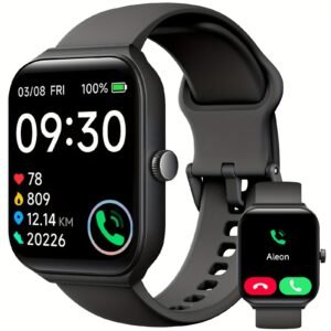 Montre Connectée FAWEIO avec Appels/Composition Sans SIM, Compatible Android/iPhone, Suivi Fitness 100+ Modes Sport, Compteur de Pas, Montre Intelligente pour Hommes & Femmes, Écran 1,95" (Idéal Cadeau de Noël)