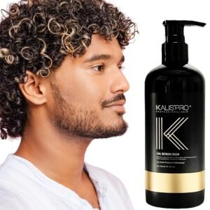 Crème de stylage pour boucles pour hommes, 300 ml/10.14 oz, améliore, hydrate et contrôle les frisottis avec une tenue douce et longue durée | Formule non irritante pour cheveux bouclés - Fournitures quotidiennes pour étudiants