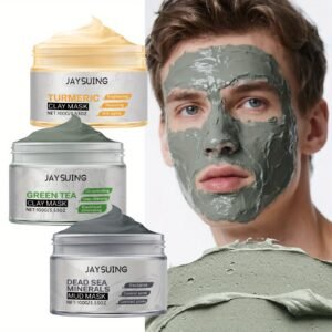 Série de masque de boue et crème nettoyante pour le visage pour hommes, hydratation et nettoyage du visage, convient aux traitements de spa à domicile quotidiens. Contient trois ingrédients doux : curcuma, boue de Morte et extrait d'algues. Un masque nettoyant deux-en-un pour le visage des hommes.
