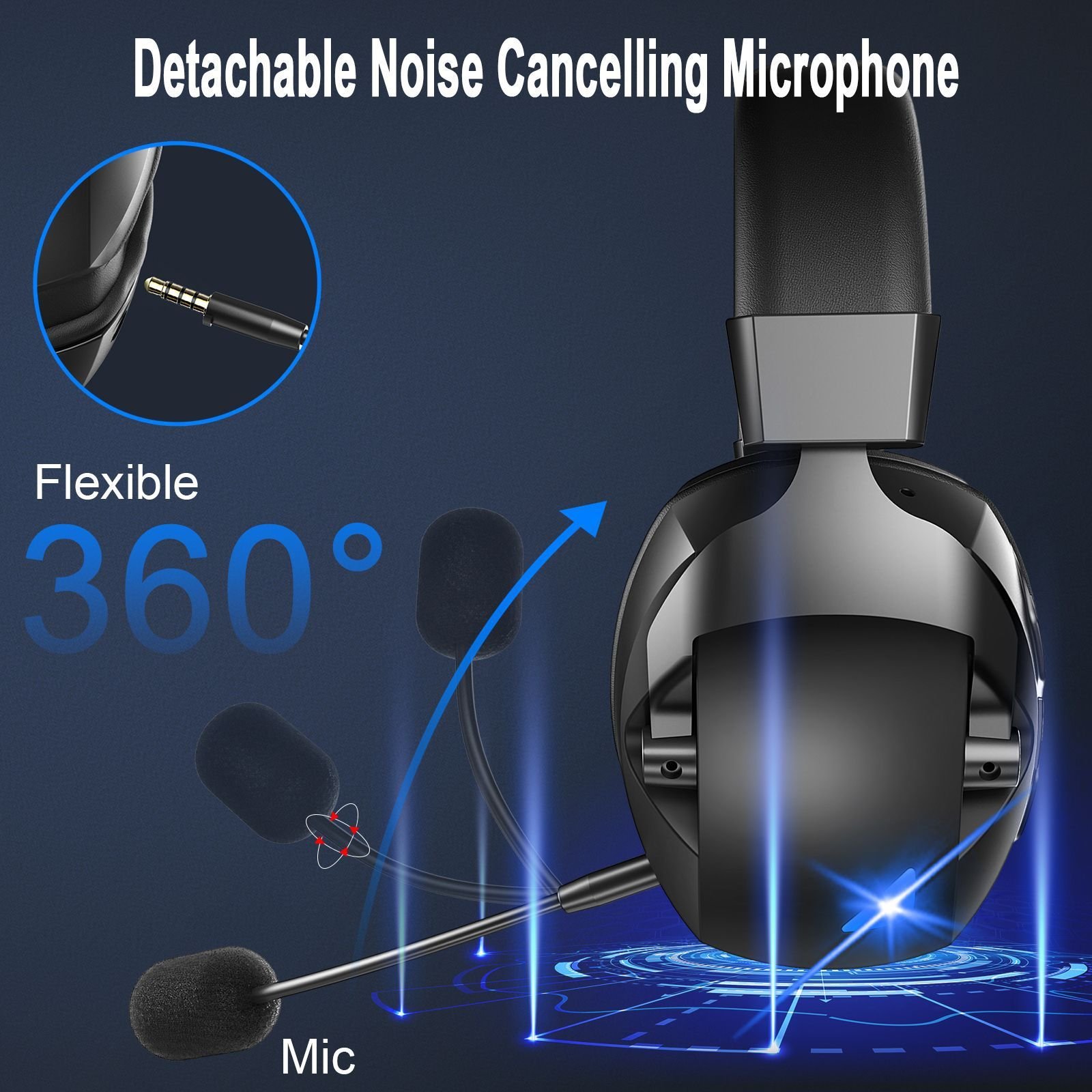 Cross-Border Over-Ear Bluetooth Headphones With Wireless Microphone 2.4G Dual-Mode, For E-Sports, Gaming PCs & PS5 - Image 4