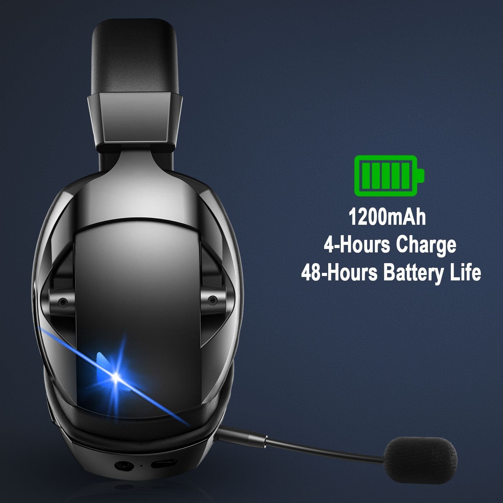 Cross-Border Over-Ear Bluetooth Headphones With Wireless Microphone 2.4G Dual-Mode, For E-Sports, Gaming PCs & PS5 - Image 10